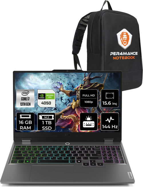 LOQ i7 13650HX 16GB 1TB SSD RTX4050/6GB 105W 144Hz FHD 15.6" FDOS Gaming Laptop
