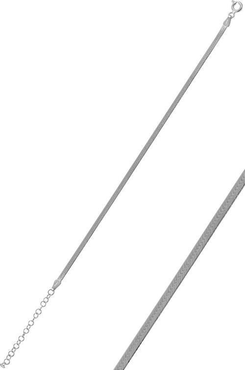 Gümüş 2 mm kalınlığında italyan yassı modeli bileklik SGTL10097RODAJ