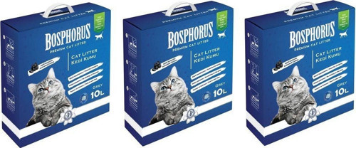 Aktif Karbonlu Hızlı Topaklanan Grey İnce Taneli Doğal Kedi Kumu 10 Lt X 3 Adet