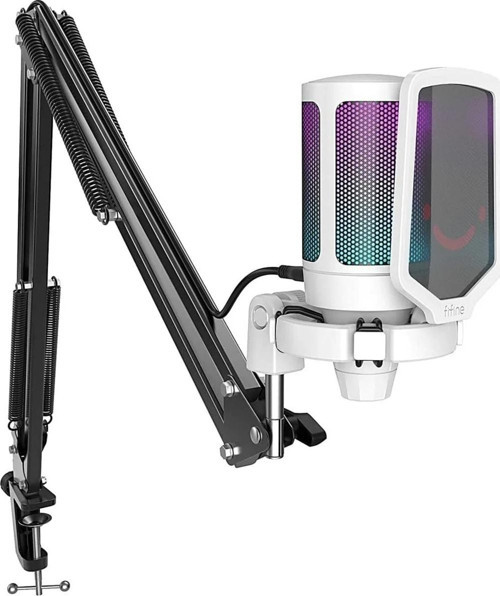 Ampligame A6T-W Youtuber - Gamer - Tiktok - Yayıncı Usb Mikrofon Seti Beyaz