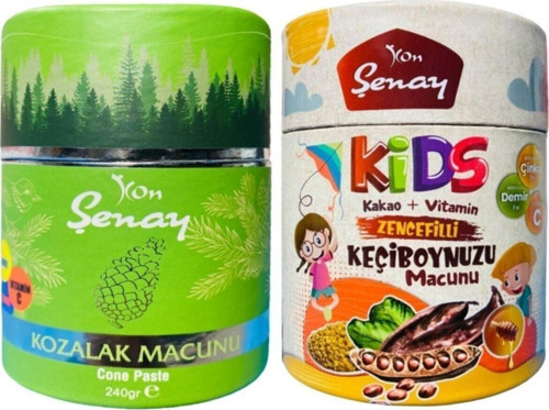 Şenay Kozalak Macunu 240G + Kids Zencefilli Keçiboynuzu Macunu 240G