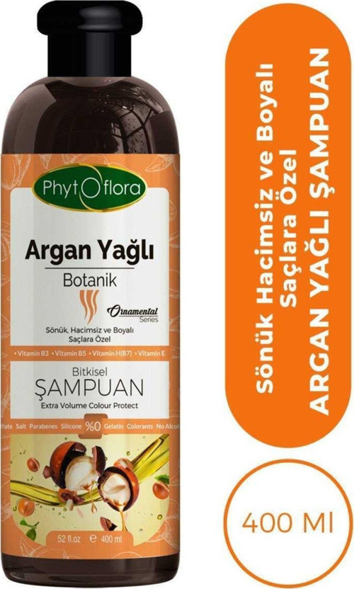 Siftaholsun Tuzsuz Hassas Sönük Hacimsiz Ve Boyalı Saçlara Özel Argan Yağlı Bitkisel Şampuan 400 Ml