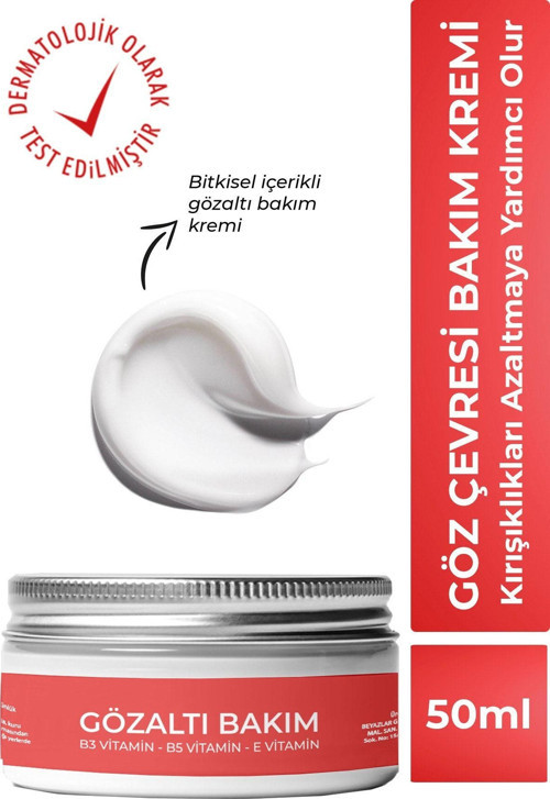 Kırışıklık Karşıtı Göz Çevresi Kremi, Göz Altı Kremi, Yoğun Nem Desteği Ile 50Ml