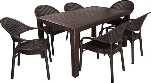 Elit Rattan 90x150 Eylül Koltuk Masa Takımı Kahverengi