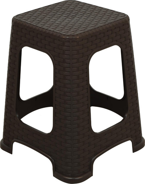 Sağlam Plastik Karizma Rattan Tabure (6 Adet) Kahverengi