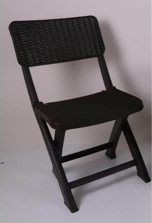 Sky Katlanır Rattan Sandalye (Kamp - Piknik Sandalyesi) Kahverengi