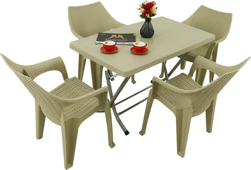 Zeugma 70x120 Katlanır Ayak 4 Kişilik Polo Koltuk Masa Takımı Çölbeji
