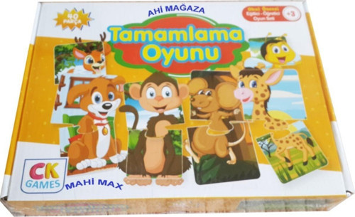 Games Okul Öncesi Tamamlama Oyunu Eğitici - Öğretici Puzzle Yapboz 40 Parça