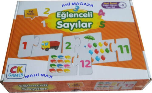 Games Okul Öncesi Eğlenceli Sayılar Eğitici - Öğretici Puzzle Yapboz 40 Parça