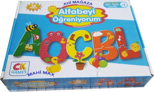 Games Okul Öncesi Alfabeyi Öğreniyorum Eğitici - Öğretici Puzzle Yapboz 58 Parça