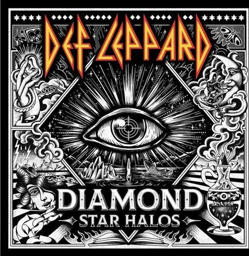 Def Leppard Diamond Star Halos Plak
