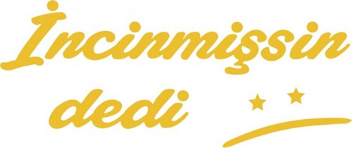 İNCİNMİŞSİN DEDİ YAZI GOLD ETİKET - STİCKER