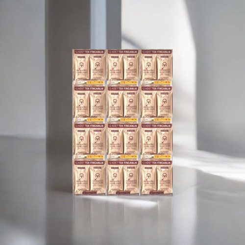 TÜRK KAHVESİ HEDİYELİK TEK KULLANIMLIK 12X6 GR 12KUTU 144 ADET DÜĞÜN NİŞAN SÖZ SÜNNET HEDİYELİK