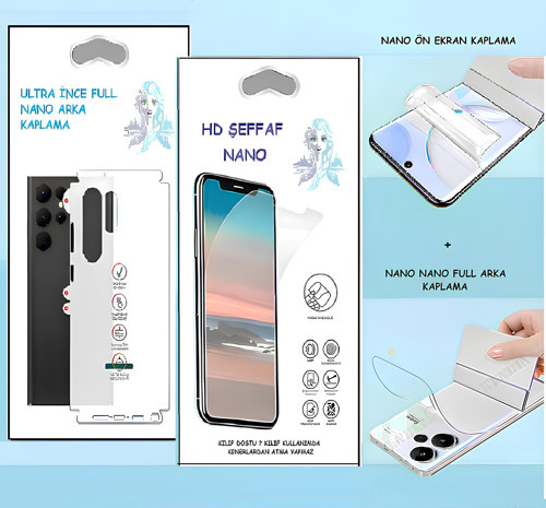 iPhone 6G - NANO Ekran Koruyucu HD Şeffaf + NANO Arka Kaplama SET Ultra İnce Esnek