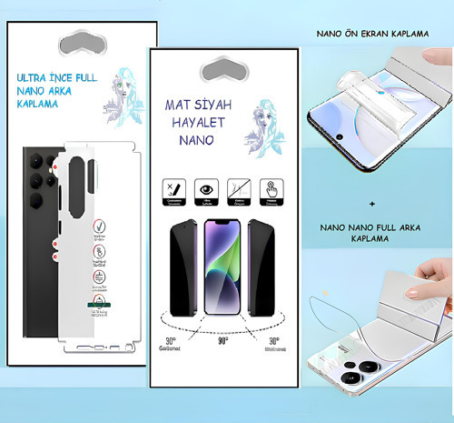 Vivo Y21S - NANO Ekran Koruyucu HAYALET + NANO Arka Kaplama SET Ultra İnce Esnek
