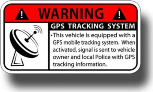 4 Adet Gps Tracing Takip Etiketi Uyarı Yapıştırması 10cm Md5