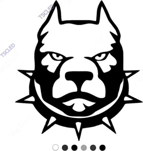 Boynundan Bağlı Bulldog Köpeği Etiket Sticker Yapıştırma 17cm