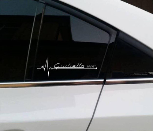 Giulietta Yan Cam Sticker Oto Kapı Çıkartma Tuning oto 20 cm x 7 cm yazı 183