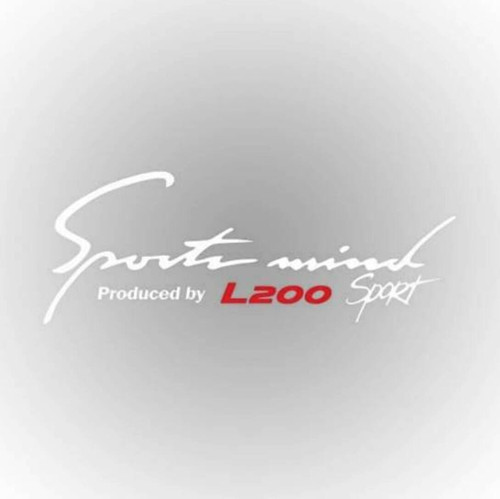 L200 Sports Mind Oto Sticker 30 cm x 11 cm Beyaz yazı 293