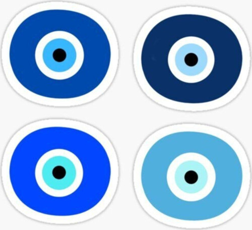 Nazar Boncuğu Model-1 Sticker Oto Yapıştırma Etiket 15cm