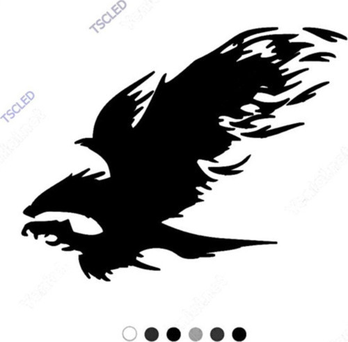 Uçuşup Giden Kanatları Efektli Pençeli Kızgın Kuş Sticker 15cm