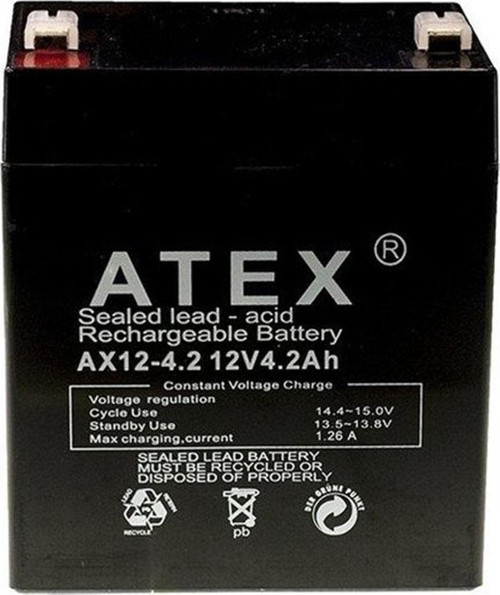 AX12-4.2 12 Volt 4.2 Amper Kuru Akü 90x70x101 Mm