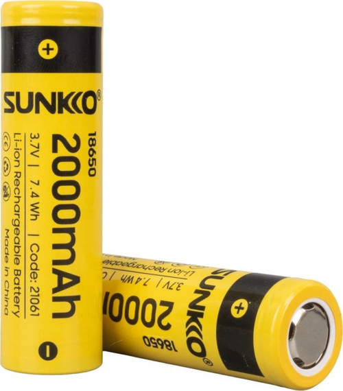 3.7 Volt 2000 Mah 18650 Şarj Edilebilir Pil 2 Adet Lityum İon Şarjlı Pil 18x65mm