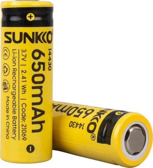 3.7 Volt 650 Mah 14430 Şarj Edilebilir Pil 2 Adet Lityum İon Şarjlı Pil 14x43mm