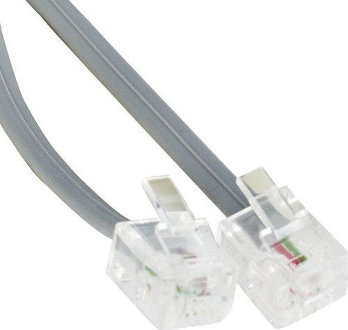 Telefon Kablosu 3 Metre 2 Pin Soketli Telefon Hattı Kablosu Jack Soketleri Takılı Hazır Kablo