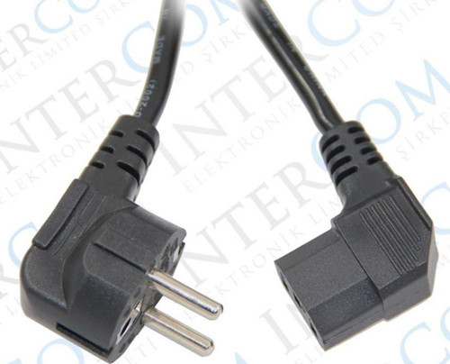 İntercom İc-268 3 X 0 7.5 Mm Power Kablo L Erkek L Dişi Power Kablosu Monitör Bilgisayar Pc Elektirik Kablosu