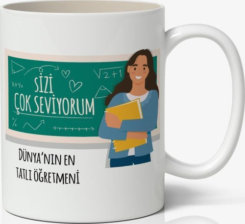 24 Kasım Öğretmenler Günü Tasarımlı Kupa Bardak Baskılı Kahve Kupa Bardak Model 24