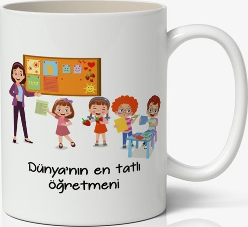 24 Kasım Öğretmenler Günü Tasarımlı Kupa Bardak Baskılı Kahve Kupa Bardak Model 25