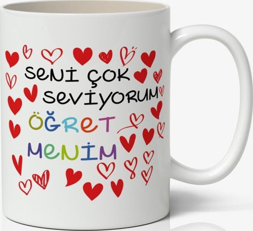 24 Kasım Öğretmenler Günü Tasarımlı Kupa Bardak Baskılı Kahve Kupa Bardak Model 7