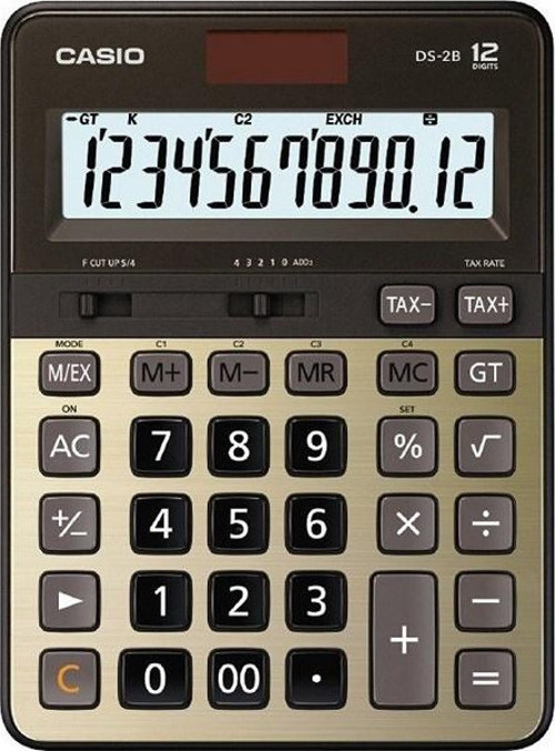 CASIO HESAP MAKINESI MASAÜSTÜ DS-2B GOLD 12 HANE