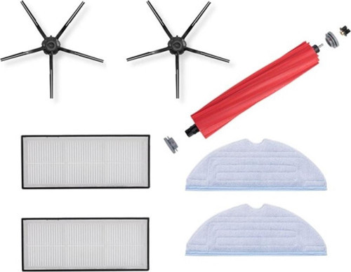 Roborock S7 Sonic Siyah Yan Fırçalı 7 Parça Ultra Set, S7 Sonic S7 Maxv Uyumlu Siyah Ultra Set