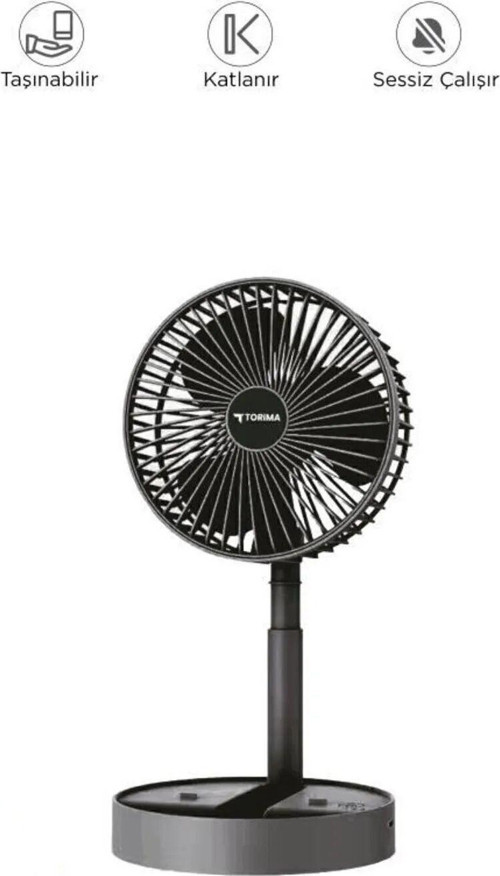 Taşınabilir Şarjlı Fan 3 Kademeli Vantilatör Klima Soğutucu Fan