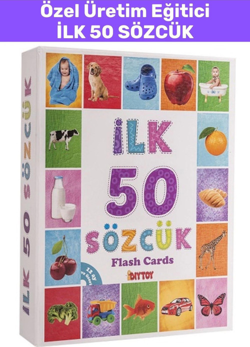Özel Seri Dil Bilgisi Geliştirici Renk Tanım Hafıza Geliştirici Eğlenceli Eğitici İLK 50 SÖZCÜK