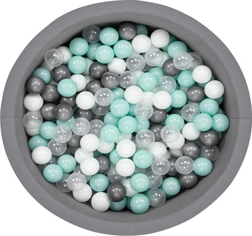 Bubble Pops Gri Top Havuzu - Gri/Beyaz/Seffaf/Mint Top