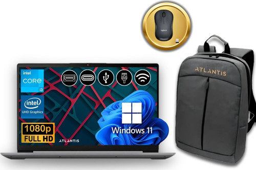 Ideapad3 I3-1215U 16GB 256GB M.2 SSD 82RK011BTX ATL37 15.6" W11Pro Notebook Çanta & Mouse