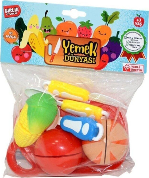 Birlik Toys Urt007-Pvc-1Ab Poşetli Sebze Meyve Kesme Seti