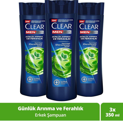 Men Kepeğe Karşı Etkili Şampuan Günlük Arınma Ve Ferahlık 350 Ml X3