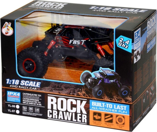 R/C 1:18 Rock Crawler 4X4 Wd Uzaktan Kumandalı Araba Buggy Jeep - Kırmızı