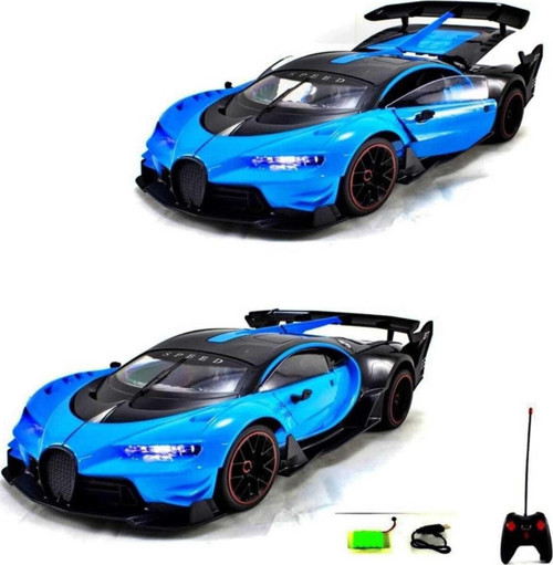 Bugatti Chiron Uzaktan Kumandalı Şarjlı Araba - Mavi
