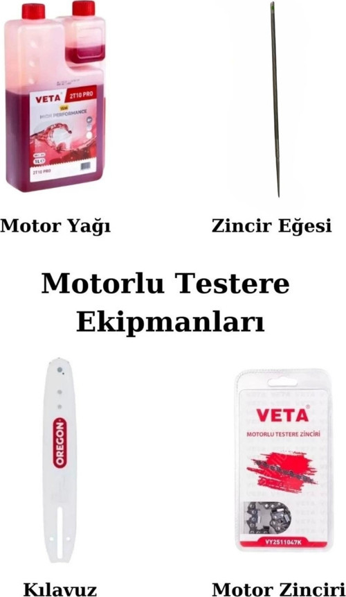 Motorlu Tırpan Ekipmanları iki Zamanlı Yağ-Eğe-Kılavuz-Zincir