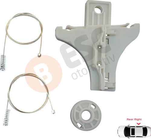 VW Passat B5 B5.5 3B 3BG Skoda Superb MK1 3U 3B5839462 İçin Sağ Arka Cam Kriko Tamir Seti