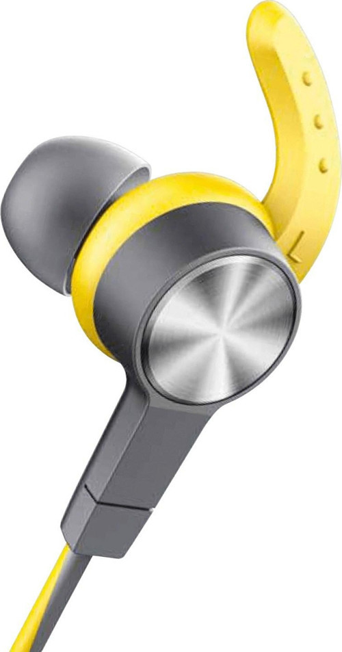 S32 Mıknatıslı Bluetooth v5.0 Kablosuz Mikrofonlu Kulakiçi Spor Kulaklık - Sarı-Gri