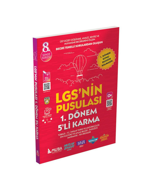 Lgs'Nin Pusulası 1.Dönem 5'Li Karma Deneme - Murat Yayınları