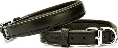 El Yapımı Konforlu Deri Köpek Tasması 2x30-35 cm Siyah