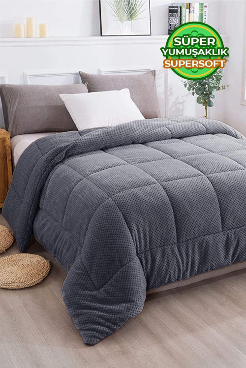 Ultra Yumuşak Tek Kişilik Çift Taraflı Wellsoft Peluş Yorgan Yıkanabilir (Battaniye / Nevresim) 160x220 cm