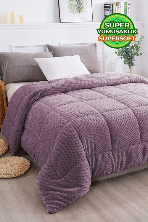 Ultra Yumuşak Tek Kişilik Çift Taraflı Wellsoft Peluş Yorgan Yıkanabilir (Battaniye / Nevresim) 160x220 cm